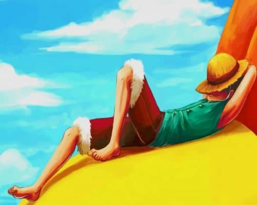 Luffy From One Piece Laying paint by numbers