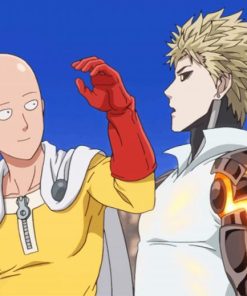 One Punch Man Genos and Saitama paint by numbers