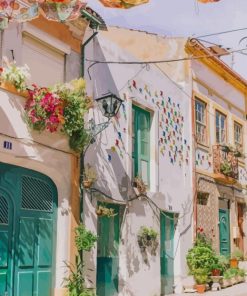 Orange Garden Pier Portugal paint by numbers