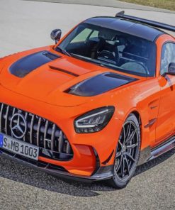 Orange Mercedes AMG Paint By Numbers