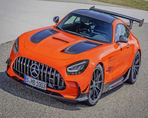 Orange Mercedes AMG Paint By Numbers