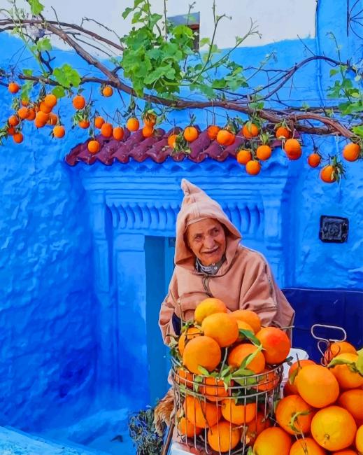 Orange Seller Morocco Paint By Numbers