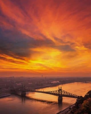 orange sky paint by number