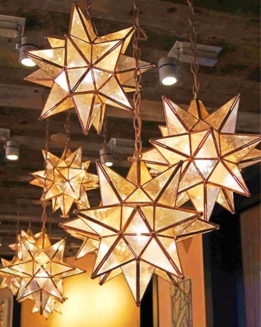 Out Door Star Pendant Light painting by numbers