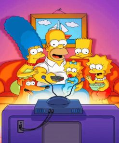 Simpsons On The Couch paint by numbers