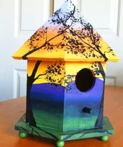 Painted Birdhouse paint by numbers