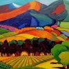 Landscape Painting Gene Brown paint by numbers