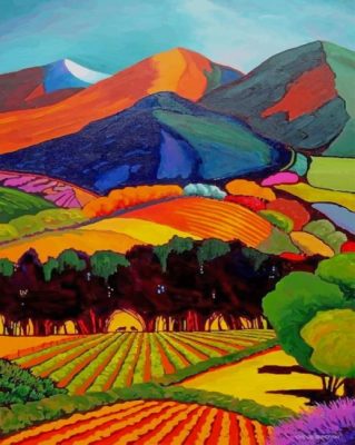 Landscape Painting Gene Brown paint by numbers