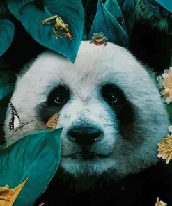 Panda In Jungle paint by numbers