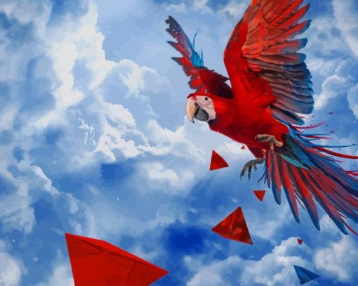 Parrot Cloudy Sky paint by number