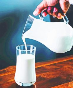 Person Pours Milk Into Glass painting by numbers