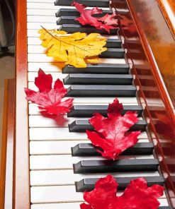 Piano And Autumn Leaves paint by numbers