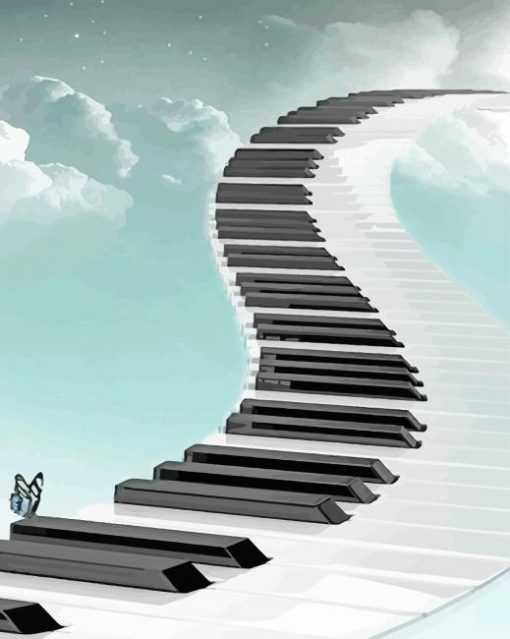 Piano Stairs paint by numbers