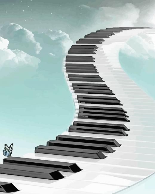 Piano Stairs paint by numbers