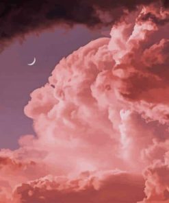 Pink Cumulus Clouds paint by numbers