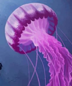 Beautiful Pink Jellyfish paint by number