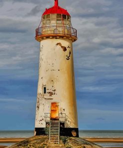 Point Of Ayr Lighthouse paint by numbers