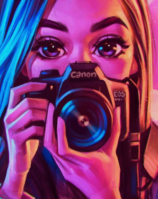 Pop Art Girl paint by numbers