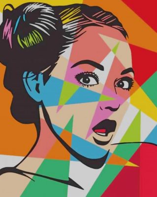 Cute Girl Pop Art paint by numbers