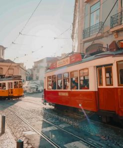 Portugal Aesthetic Tram paint by numbers