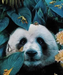 panda in jungle painting by numbers