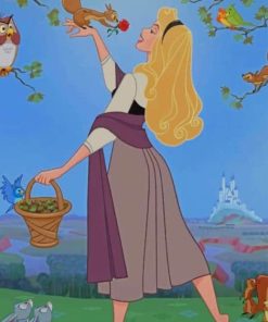 Princess Aurora With Animals paint by numbers