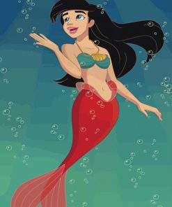 princess melody mermaid paint by numbers