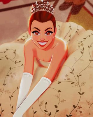 Princess Mia Disney Cartoon paint by numbers