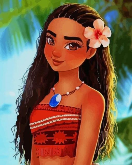 Princess Moana paint by numbers