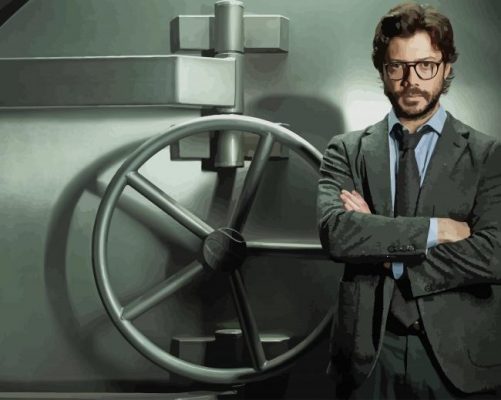 Professor In Money Heist paint by number