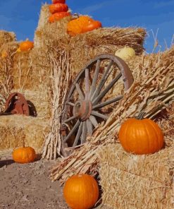 Pumpkin Patch Decorating Halloween paint by numbers