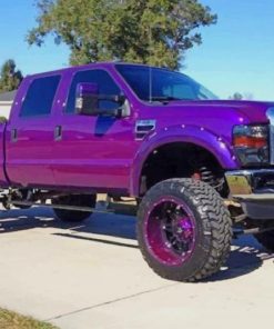 Purple Ford Car paint by numbers