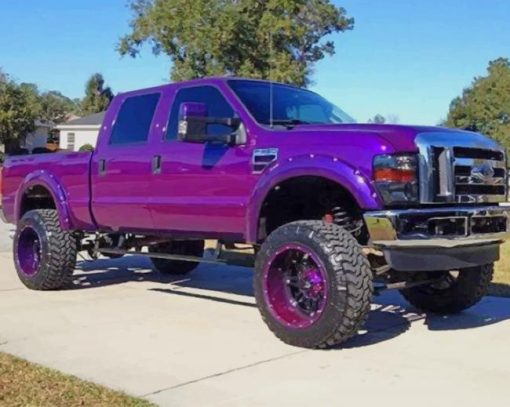 Purple Ford Car paint by numbers