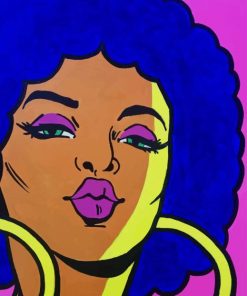 Purple Kiss Pop Art paint by numbers