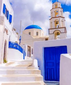 Pyrgos Santorini paint by numbers