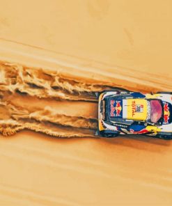 Rally Car In Desert paint by number