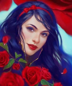 Realistic Snow White paint By numbers