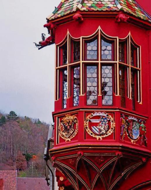 Red Castle Germany paint by numbers