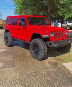 Red Jeep In Beach paint by numbers paint by numbers