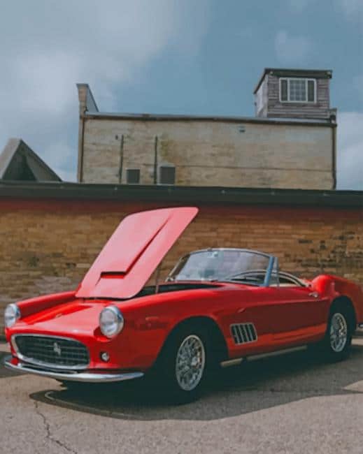 Red Old Ferari paint by numbers