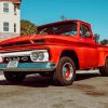 Red Old GMC Truck paint by numbers