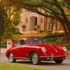 Red Porsche 356 paint by numbers