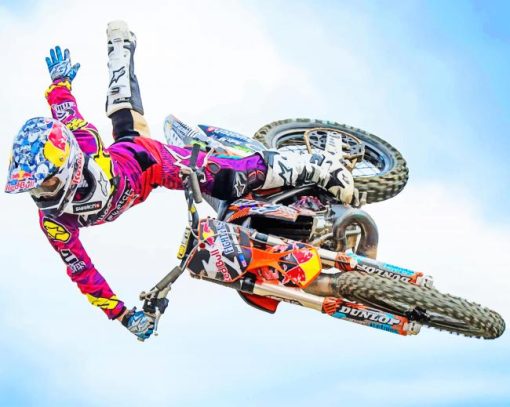 Motorcross Extreme Sport paint by numbers