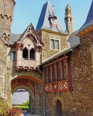 Reichsburg Cochem Germany paint by numbers