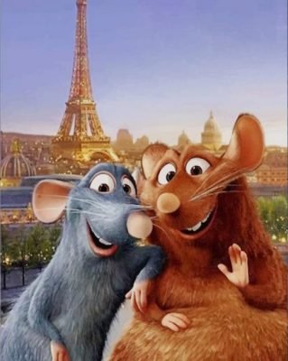 Remy and Emile Ratatouille paint by numbers