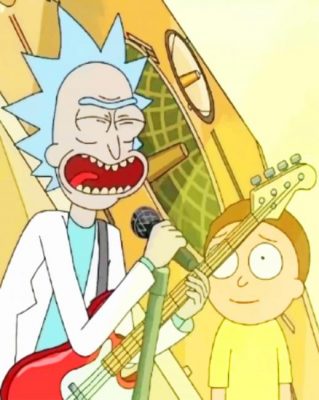 Rick And Morty Singing paint by numbers