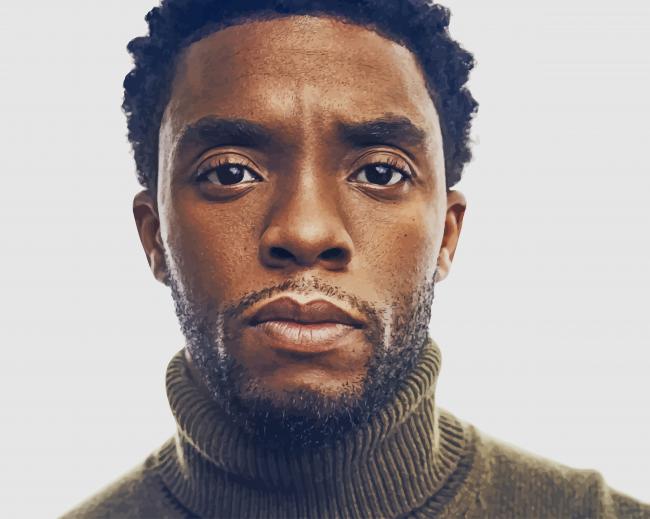 Rip Chadwick Boseman paint by number
