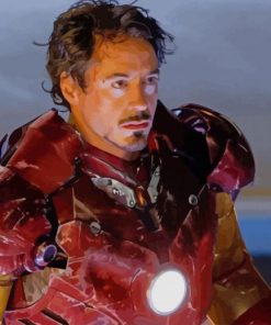 Robert Downey jr Iron Man paint by numbers