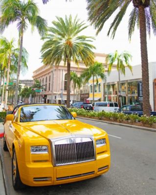 Rolls Royce In Beverly Hills paint by numbers