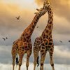 Romance Couple of Giraffe paint by numbers